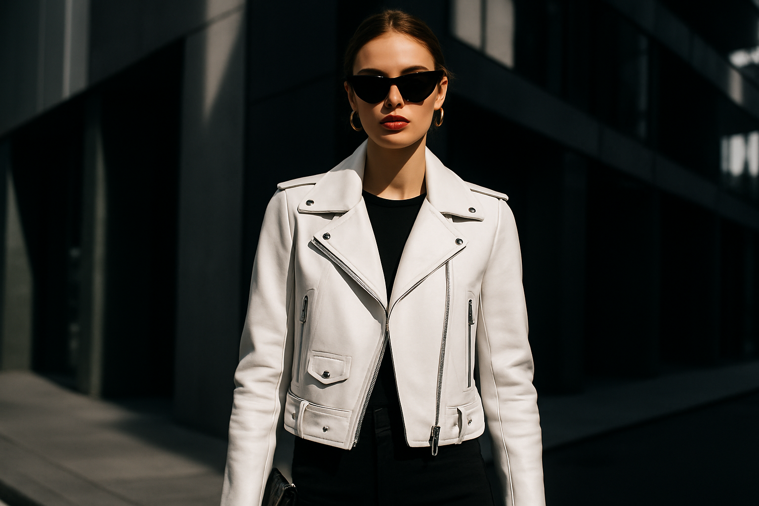 The Comeback of White Leather Jackets